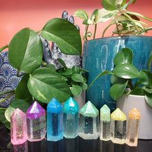 Load image into Gallery viewer, Resin crystal set in rainbow clear tones