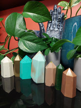 Load image into Gallery viewer, Resin crystal set in earthy forest tones