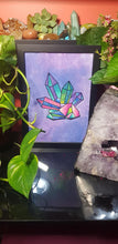 Load image into Gallery viewer, Rainbow & purple crystal quartz point cluster crystal tattoo inspired art