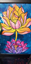 Load image into Gallery viewer, Lotus pair flower Australian floral tattoo inspired artwork