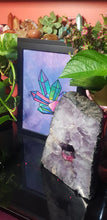 Load image into Gallery viewer, Rainbow & purple crystal quartz point cluster crystal tattoo inspired art