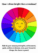 Load image into Gallery viewer, How i shine bright like a rainbow FREE PRINTABLE activity
