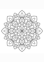 Load image into Gallery viewer, Colour in your own mandala FREE PRINTABLE digital download.

