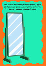 Load image into Gallery viewer, Self love bubble notes on mirror FREE PRINTABLE Digital product
