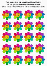 Load image into Gallery viewer, Little cute happy flowers to share FREE PRINTABLE digital download
