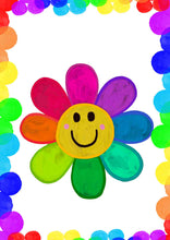 Load image into Gallery viewer, FREE PRINTABLE Rainbow watercolour flower
