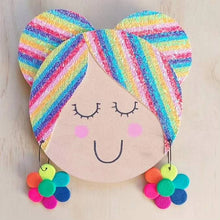 Load image into Gallery viewer, RAINBOW flower earrings polymer clay

