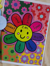 Load image into Gallery viewer, FREE PRINTABLE solid rainbow coloured flourishing flower activity

