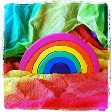 Load image into Gallery viewer, Wooden rainbow handmade toy
