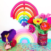 Load image into Gallery viewer, Wooden rainbow handmade toy
