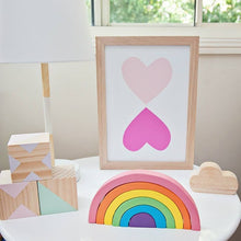Load image into Gallery viewer, Wooden rainbow handmade toy
