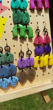 Load image into Gallery viewer, Sunshine rainbows handmade polymer clay earrings
