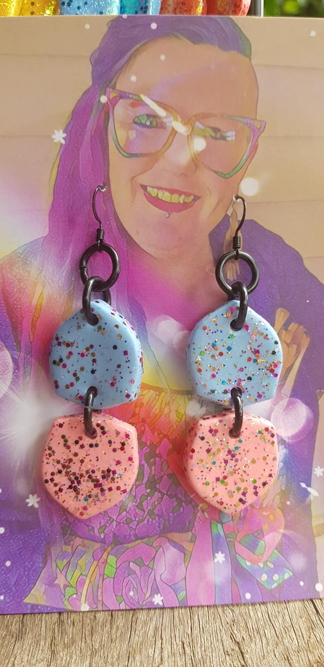 SALE $10!!!!  Pastel pretties Handmade polymer clay earrings