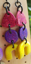 Load image into Gallery viewer, Sunshine rainbows handmade polymer clay earrings
