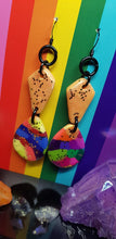 Load image into Gallery viewer, Rockmelon &amp; rainbows handmade polymer clay earrings

