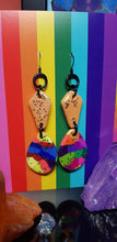 Load image into Gallery viewer, Rockmelon &amp; rainbows handmade polymer clay earrings
