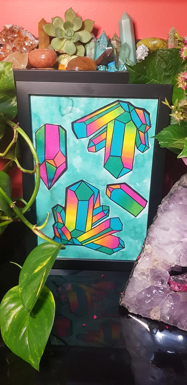 Rainbow crystal art