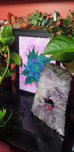 Load image into Gallery viewer, Turquoise &amp; purple peony flower Australian floral tattoo inspired artwork
