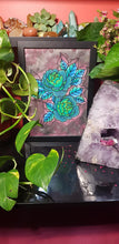 Load image into Gallery viewer, Green &amp; turquoise peonies Australian floral tattoo inspired artwork
