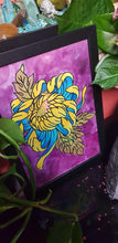 Load image into Gallery viewer, Yellow crysanthemum flower Australian floral tattoo inspired artwork
