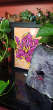 Load image into Gallery viewer, Yellow &amp; magenta magnolia flower Australian floral tattoo inspired artwork
