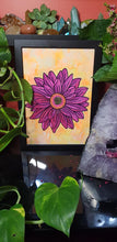 Load image into Gallery viewer, Pink gerbra flower Australian floral tattoo inspired artwork
