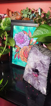 Load image into Gallery viewer, Orange &amp; purple peony Australian floral tattoo inspired artwork
