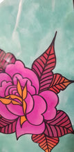 Load image into Gallery viewer, Red &amp; pink rose flower Australian floral tattoo inspired artwork
