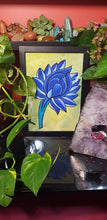 Load image into Gallery viewer, Water lotus blue flower Australian floral tattoo inspired artwork
