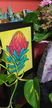 Load image into Gallery viewer, Sunset protea Australian floral tattoo inspired artwork
