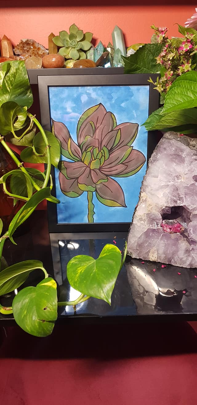 Earthy magnolia flower Australian floral tattoo inspired artwork