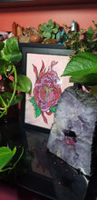 Load image into Gallery viewer, Red crysanthemum flower Australian floral tattoo inspired artwork
