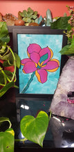 Load image into Gallery viewer, Magenta &amp; golden orange magnolia flower Australian floral tattoo inspired artwork
