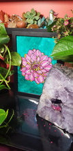 Load image into Gallery viewer, Magenta dahlia flower Australian floral tattoo inspired artwork
