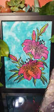 Load image into Gallery viewer, Pink lily flower Australian floral tattoo inspired artwork
