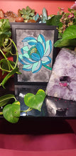 Load image into Gallery viewer, Turquoise lotus flower Australian floral tattoo inspired artwork
