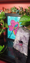 Load image into Gallery viewer, Magenta &amp; golden orange magnolia flower Australian floral tattoo inspired artwork
