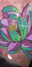 Load image into Gallery viewer, Green lotus flower Australian floral tattoo inspired artwork
