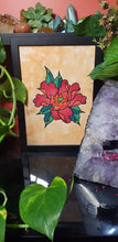 Load image into Gallery viewer, Sunny red orange peony Australian floral tattoo inspired artwork
