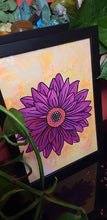 Load image into Gallery viewer, Pink gerbra flower Australian floral tattoo inspired artwork
