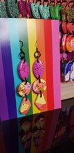 Load image into Gallery viewer, Sherbert delight glitter polymer clay earrings
