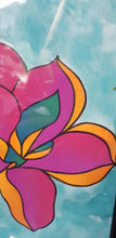 Load image into Gallery viewer, Magenta &amp; golden orange magnolia flower Australian floral tattoo inspired artwork
