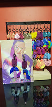 Load image into Gallery viewer, Cloud rainbows handmade glitter polymer clay earrings
