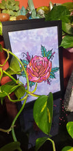 Load image into Gallery viewer, Red rose beauty flower Australian floral tattoo inspired artwork

