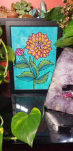 Load image into Gallery viewer, Orange dahlia flower Australian floral tattoo inspired artwork
