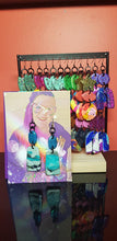 Load image into Gallery viewer, Ocean breeze handmade glitter polymer clay earrings
