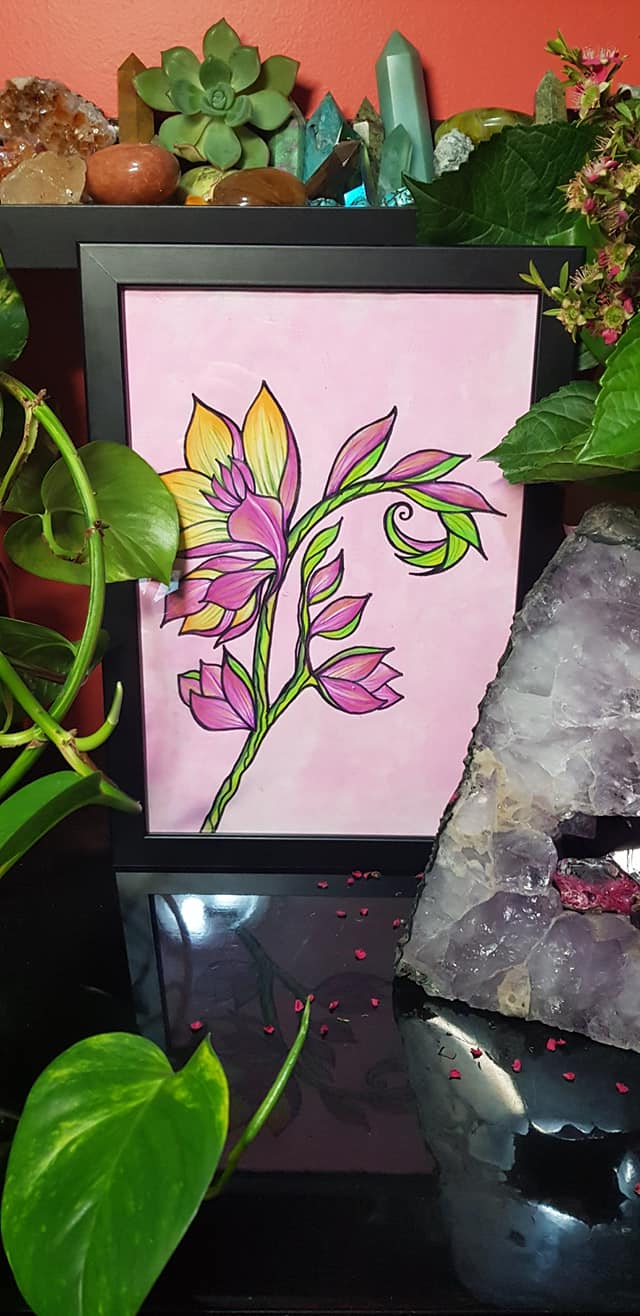 Freesia flower Australian floral tattoo inspired artwork