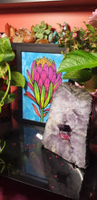 Load image into Gallery viewer, Magenta protea Australian floral tattoo inspired artwork
