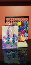 Load image into Gallery viewer, Silver star handmade glitter polymer clay earrings
