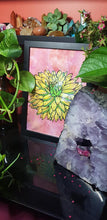 Load image into Gallery viewer, Golden dahlia flower Australian floral tattoo inspired artwork
